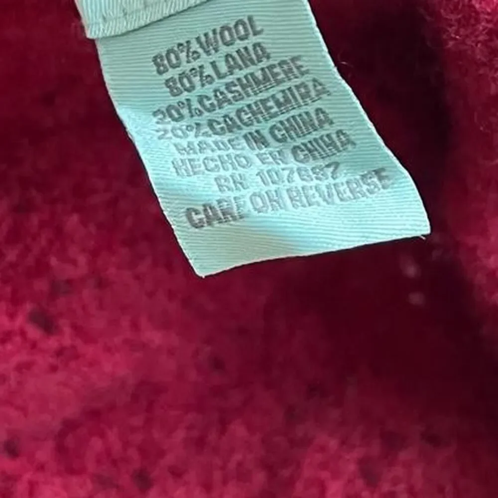 Wool Women's Burgundy and Red Scarf-wraps